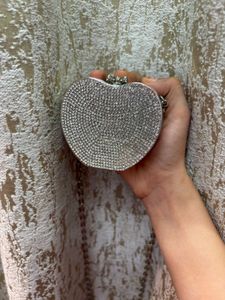 Sparkly Heart Clutch