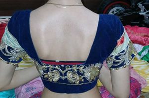 Blue Velvet Blouse