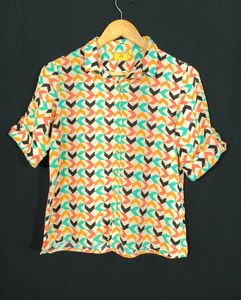Funky Patterned Short Sleeve Shirt