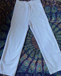 White Straight Leg Jeans