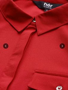 Women Red Formal Shirt