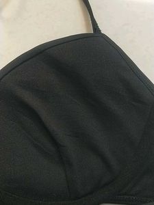 L Black Bikini Top