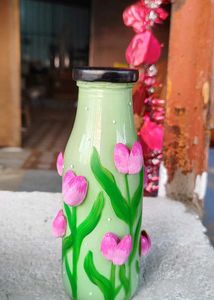 Hand Painted Tulip Bottle