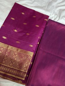 Purple banarasi Dress Material