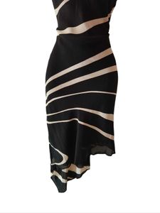 Elegant Black Asymmetrical Slip Dress🫠😍