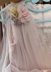 Peach Frock For 5-6 Years