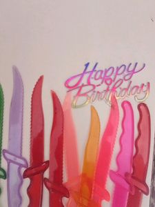 Cake Cutting Knife With Happy Birthday