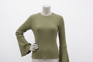 Olive Green Ribbed Top