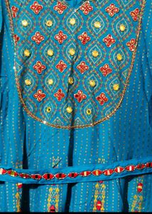 Blue Anarkali Set