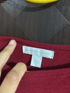 Red Dress with Ruffle Sleeves