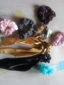 Combo Of 8 Scrunchie Bundle