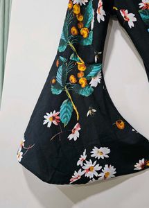 Black Floral Top