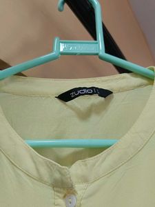 Yellow Embroidered Kurti