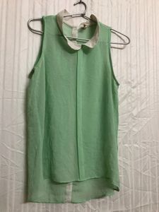 Green Sleevless Top