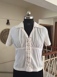 WHITE Corset braided Top