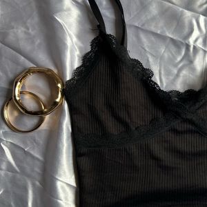 Black Divided cami top