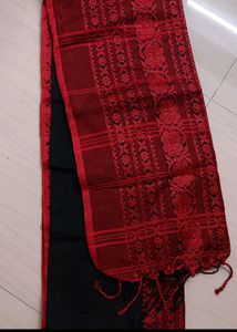 Begumpuri Khadi Red ♥️ Black 🖤 Saree