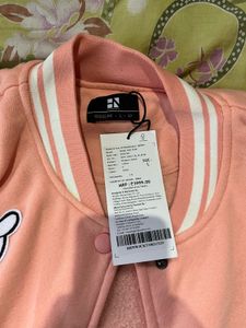 Pink &amp; White Varsity Jacket