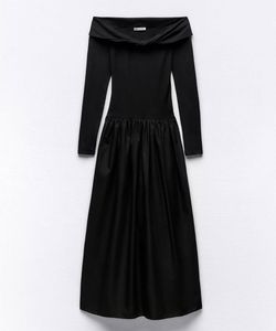 Zara Off Shoulder Black Dress
