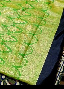 Green &amp; Black Sari.  Buy 2 Get 1 Free