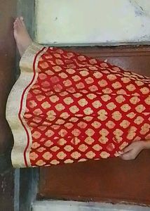Red &amp; Gold Ethnic Skirt