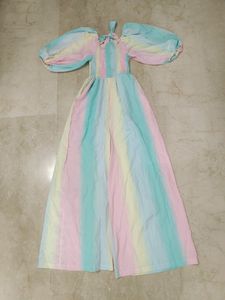 Beautiful Back Design Multicolour Jumpsuit