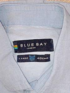 Blue Bay Brand Men Shirt Size 40