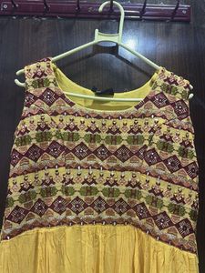 Stunning Mustard Ethnic Gown 🌟