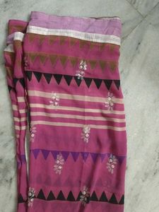 Pattern Saree With Blouse