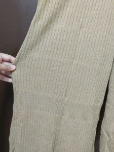 Tan Knit Sweater Dress