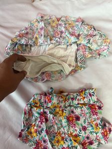 Floral Top and Shorts Set