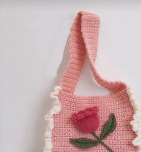Crochet Handmade Tulip Handbag