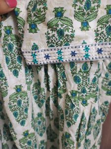 Green Print Midi Dress