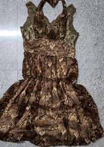Brown Earthy/forestcore Dress