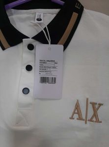 Armani Exchange White Polo