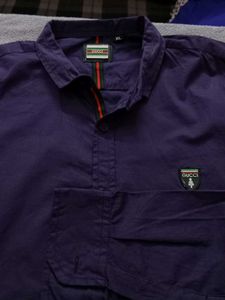 GUCCI MEN&#39;S PURPLE SHIRT