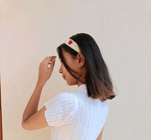 Crochet Strawberry Headband