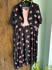 Floral Dress with Shrug