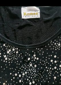 (SALE )Cream Polka Dot Black Top For Women&#39;s