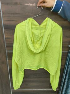 Shein Babe Neon Oversized Crop Sweatshirt