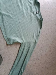 Light Blue Korean Top From Shein