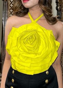Yellow Rose Halter Top