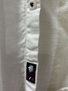 White Chinese Collar Shirt
