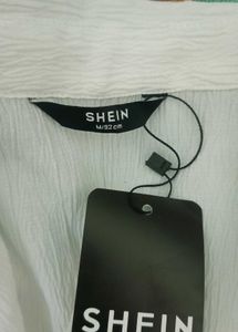 White Knotted Crop Shirt