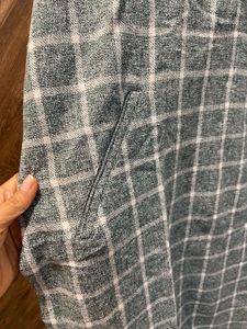 Warm Grey Plaid Kurta Set