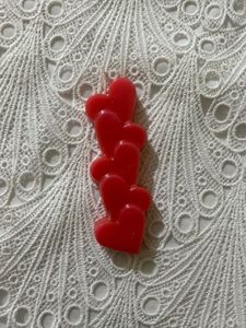Red Heart Candle With Rose Fragrance