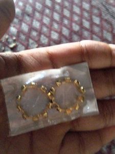 Green &amp; Gold Beaded Ring Set