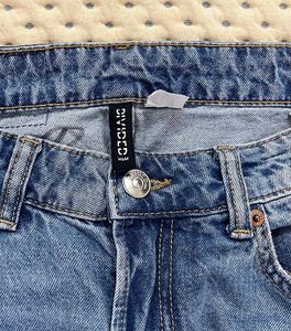 H&amp;M Ripped Wide Leg Denim Jeans