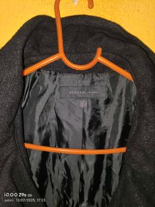 Elegant Black Peacoat Jacket