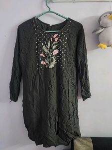 kurta with beads work